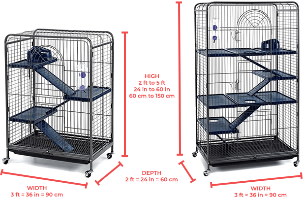 How big should a ferret hot sale cage be