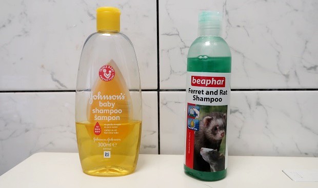 can i wash my ferret with dawn dish soap